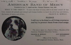 American Band of Mercy Card (front 1918)