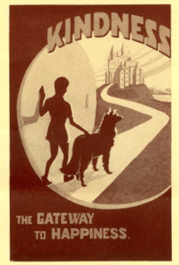 detail of Latham Foundation brochure (1930s) featuring poster by Dorothy J Brown